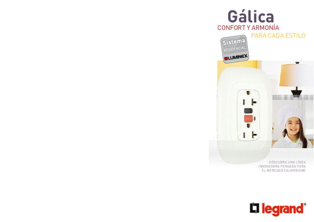 Plegable Interruptores y tomas Galica