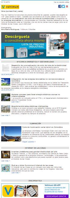 Newsletter nº 187 | VoltiNEWS - Octubre 2015