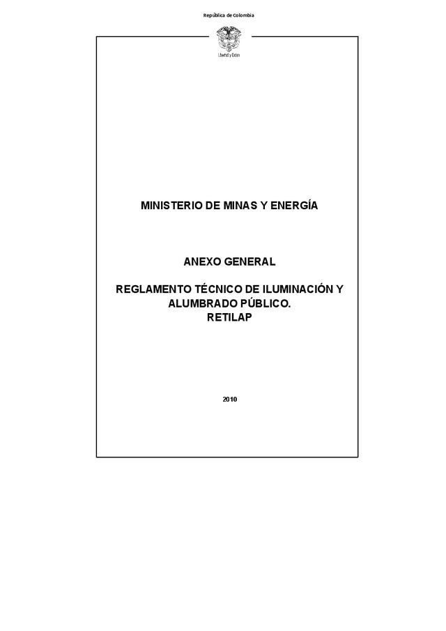 Conoce el anexo general del RETILAP con su última actualización