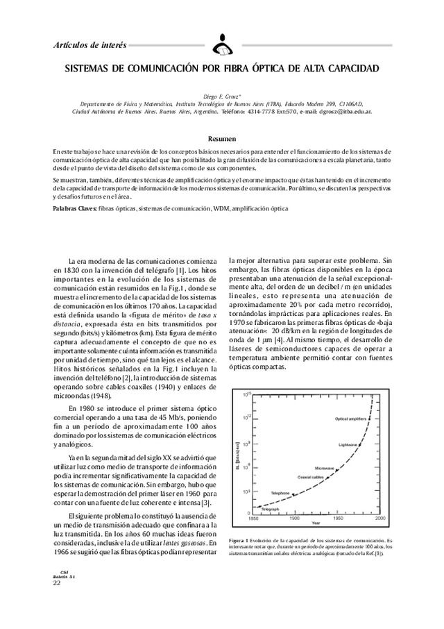 Sistemas de comunicación por Fibra Óptica de Alta Capacidad