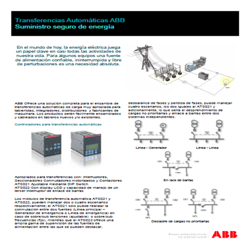 Transferencias automaticas ABB suministro seguro de energía