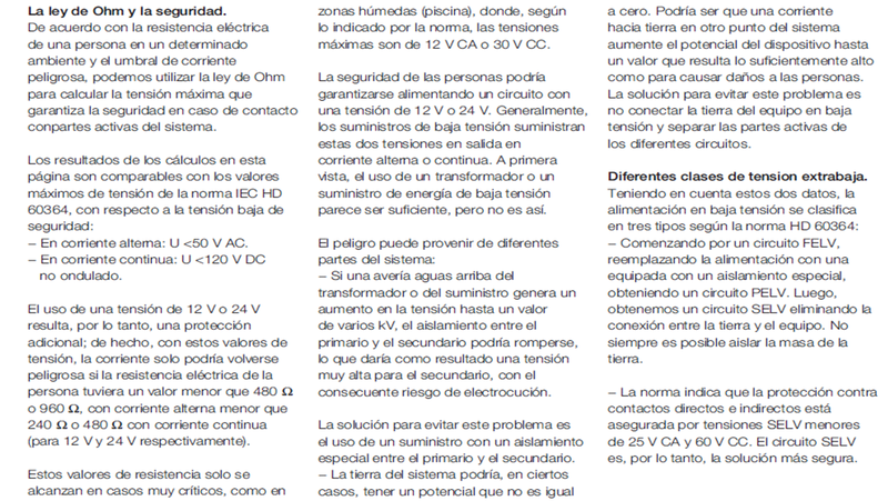 Construyamos la seguridad usando muy baja tensión