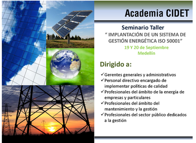 19 y 20 de septiembre- Implantación de un Sistema de Gestión Energética ISO 50001