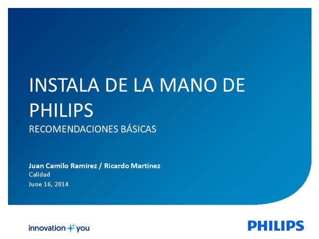 Webinar Instala de la mano con Philips