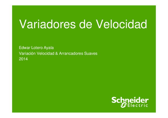 Webinar variadores de velocidad Schneider Electric