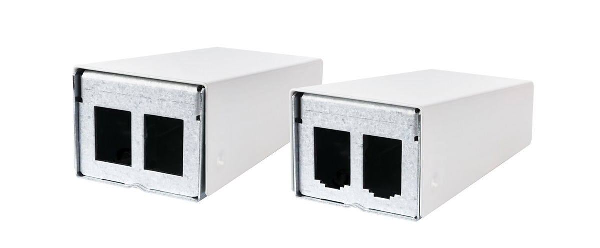 Sehr kompaktes 2 Port Modul Aufputzgehäuse (CP | SCP | SO)