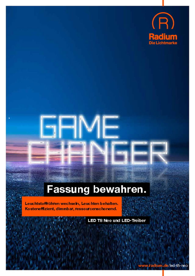 Fassung bewahren. LED T8 Neo.