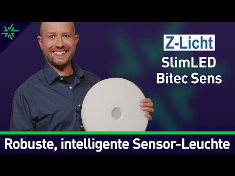 Z-Licht SlimLED Bitec Sens - Flache LED Sensorleuchte für Innen und Außen