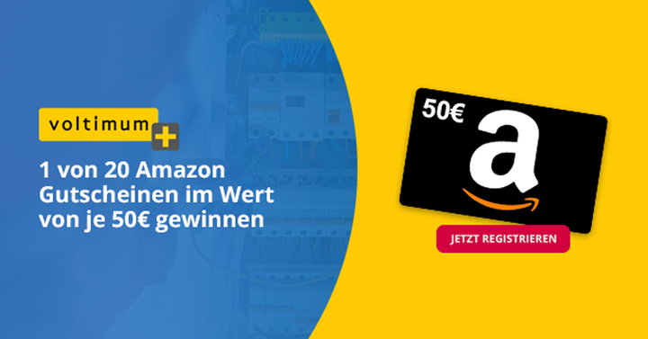 1 von 20 Amazon Gutscheinen im Wert von je 50€ gewinnen