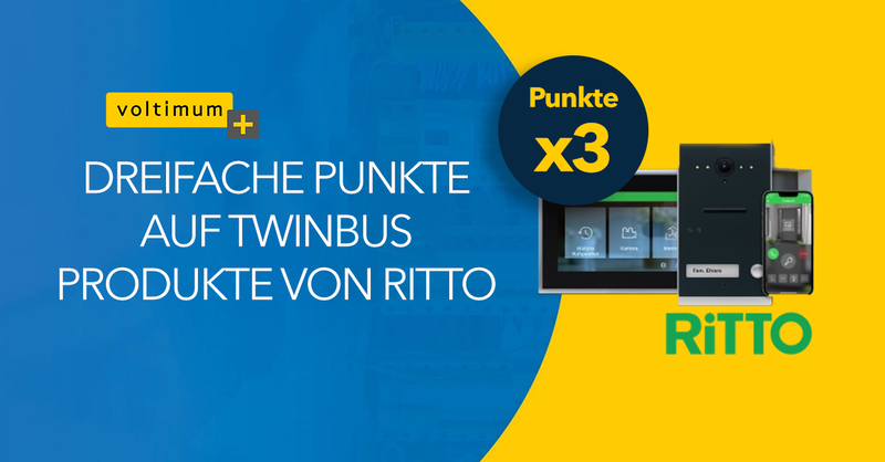 Sichern Sie sich jetzt 3-fache Punkte auf die TwinBus Türsprechanlagen von RITTO