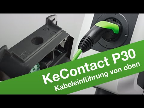 KeContact P30 Installation | Kabeleinführung von oben