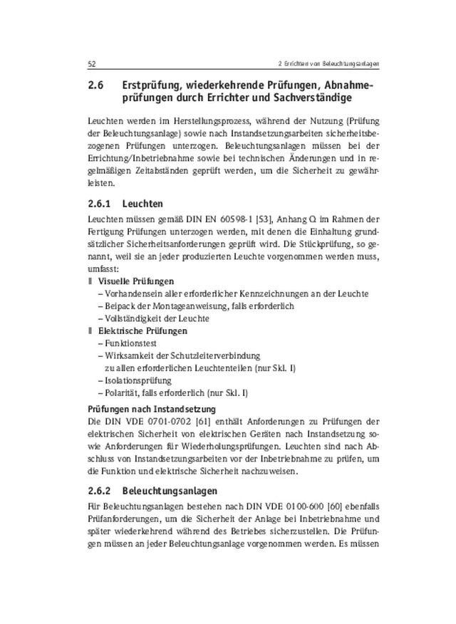Erstprüfung und wiederkehrende Prüfung für Leuchten und Beleuchtungsanlagen
