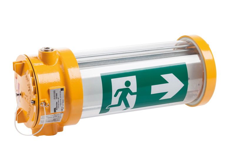 Die explosionsgeschützten KAUFEL /DTS-Rohrkörperleuchten punkten doppelt in der Sicherheitsbeleuchtung – als Rettungszeichen- und auch als Sicherheitsleuchte
