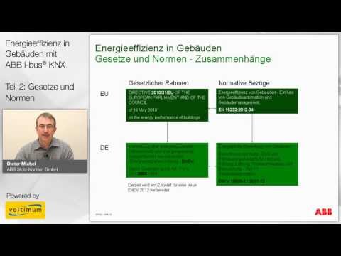 Energieeffizienz in Gebäuden mit ABB i-bus KNX Teil 2: Gesetze und Normen