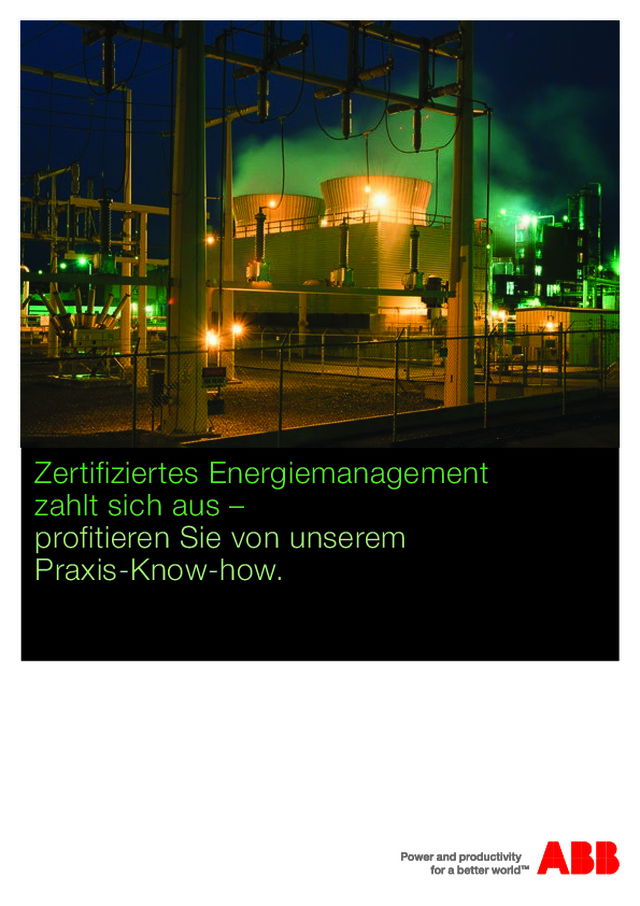 Zertifiziertes Energiemanagement zahlt sich aus