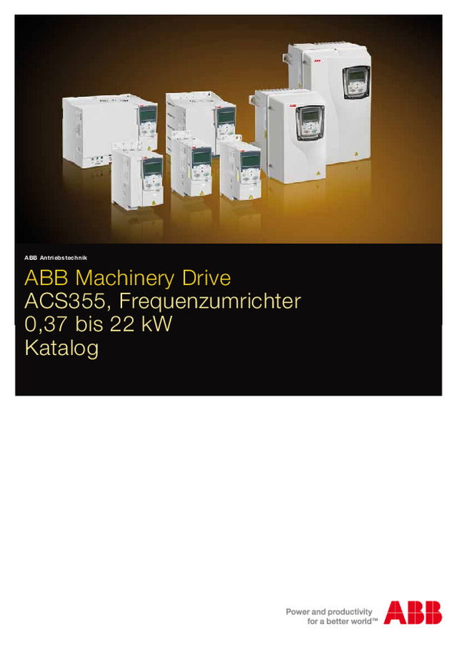 ABB Machinery Drive ACS355, Frequenzumrichter 0,37 bis 22 kW
