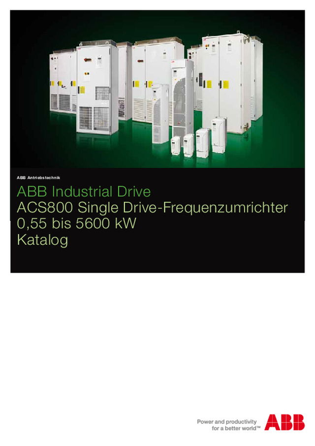 ABB Industrial Drive ACS800 Single Drive-Frequenzumrichter 0,55 bis 5600 kW