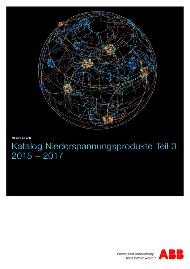 Katalog Niederspannungsprodukte Teil 3 2015 – 2017