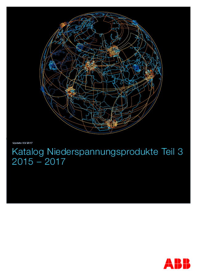 Katalog Niederspannungsprodukte Teil 3 2015 – 2017