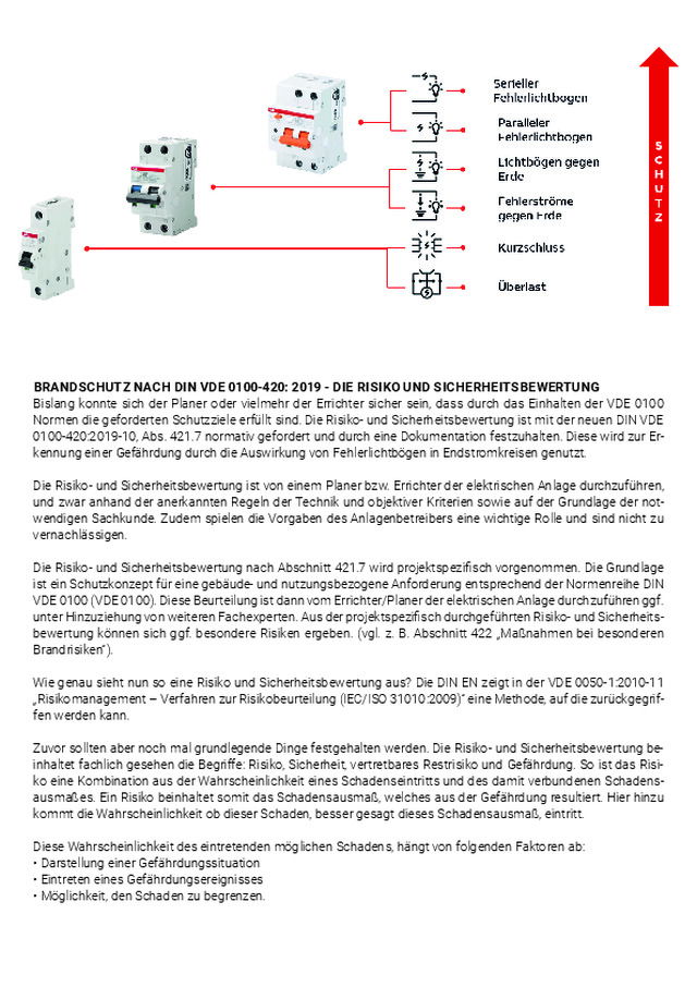 Brandschutz nach DIN VDE 0100-420:2019 - Die Risiko- und Sicherheitsbewertung
