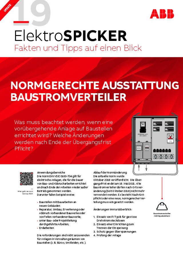 NORMGERECHTE AUSSTATTUNG BAUSTROMVERTEILER