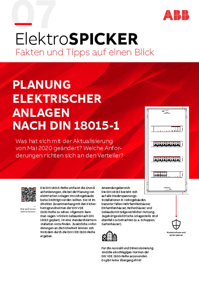 PLANUNG ELEKTRISCHER ANLAGEN NACH DIN 18015-1