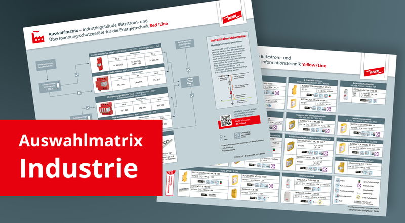 Schnell zum richtigen Überspannungsschutz – mit der neuen Auswahlmatrix für Industriegebäude