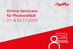 Blitz- und Überspannungsschutz für PV-Anlagen:  Kostenfreie Online Seminare am 21. & 22. November 2024