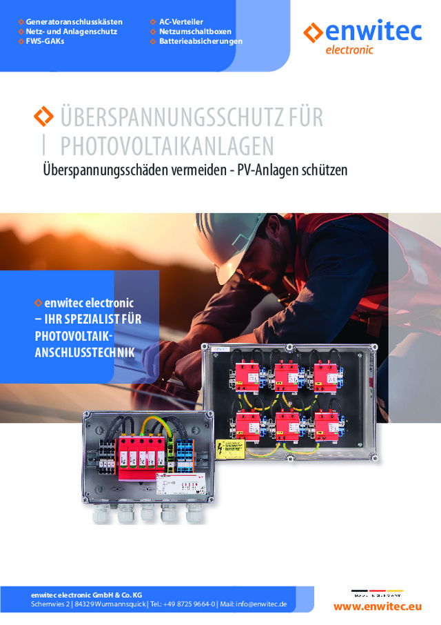 ÜBERSPANNUNGSSCHUTZ FÜR PHOTOVOLTAIKANLAGEN