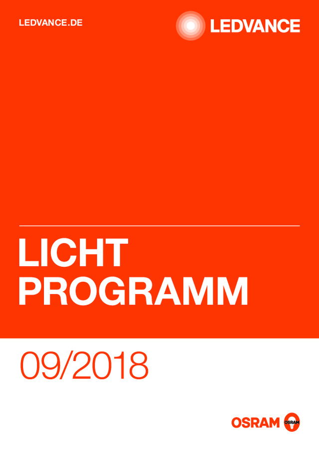 LEDVANCE Lichtprogramm September 2018