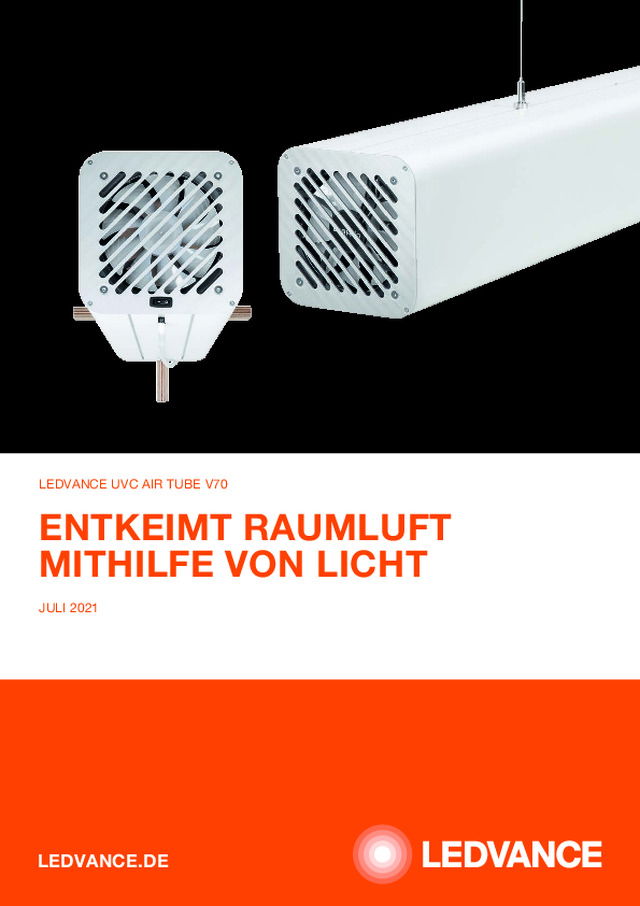 CHEMIEFREIE LUFTREINIGUNG MIT UV-C-LICHT.