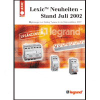 Broschüre Lexic Legrand Neuheiten Stand Juli 2002