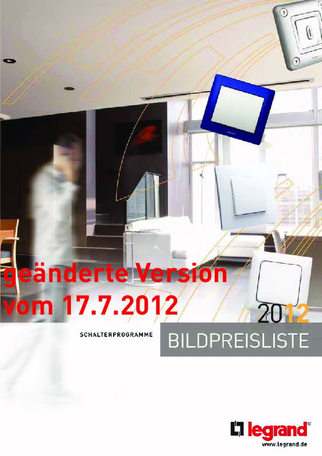Bildpreisliste Schaltermaterial 2012
