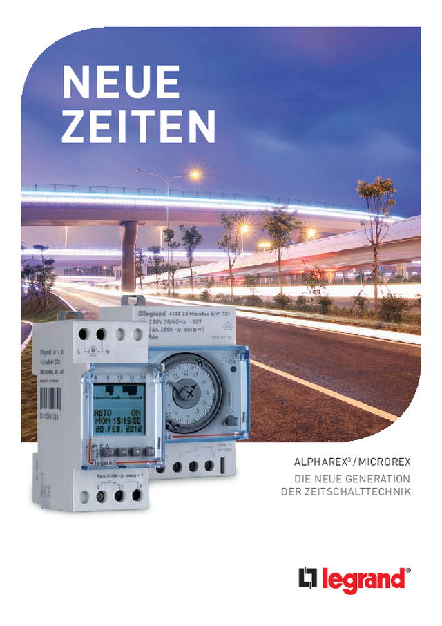 Legrand AlphaRex³ - Die neue Generation der Zeitschalttechnik