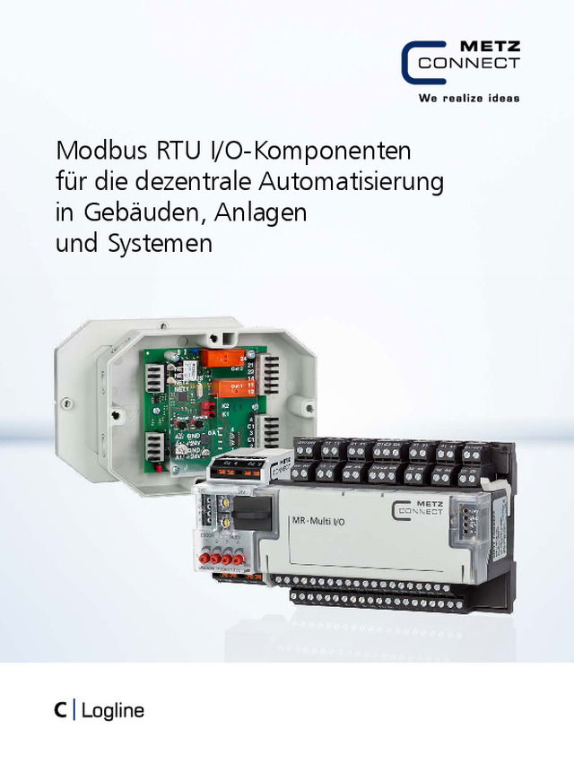 Modbus RTU I/O-Komponenten für die dezentrale Automatisierung in Gebäuden, Anlagen und Systemen