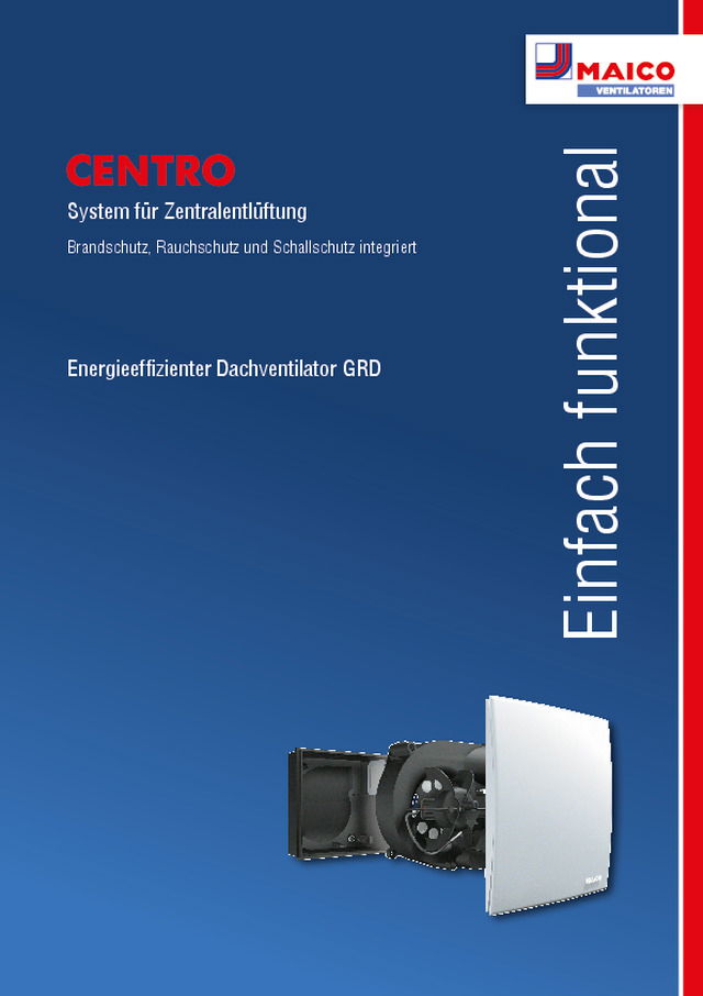 Energieeffizienter Dachventilator GRD