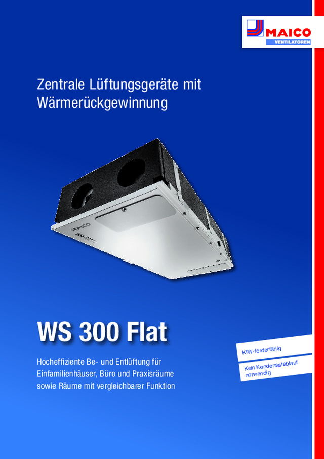 Zentrale Lüftungsgeräte mit Wärmerückgewinnung