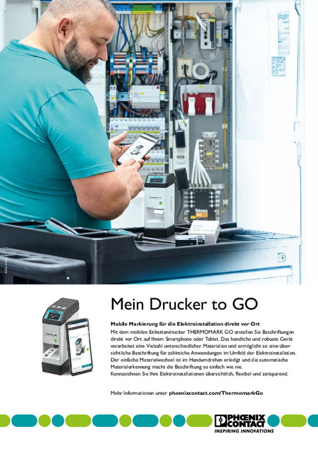 Mein Drucker to GO - Mobile Markierung für die Elektroinstallation direkt vor Ort
