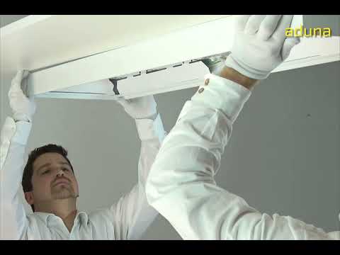 aduna Reinraumleuchte – Einbaumontage