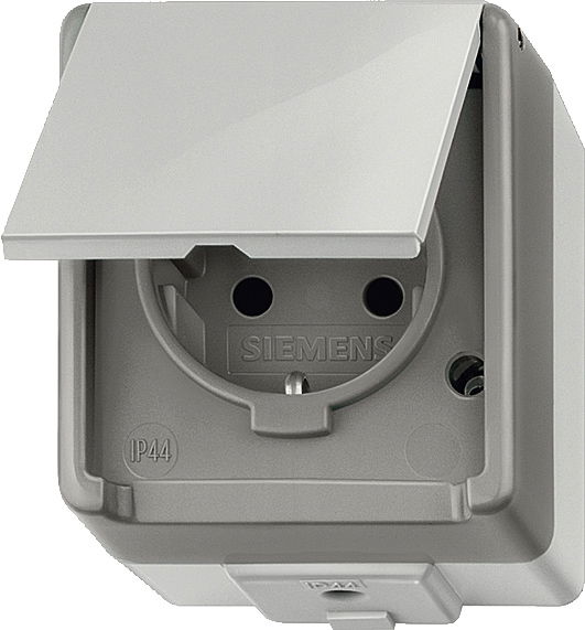 DELTA fläche IP44 von Siemens – damit die Elektroinstallation keine nassen "Füße" bekommt.
