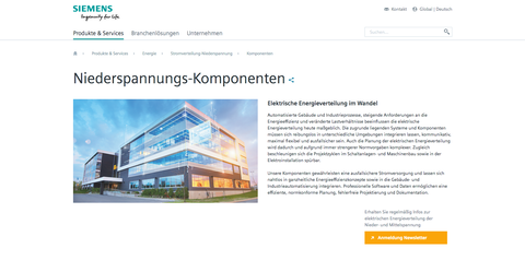 Neue Websites zu "Niederspannungs-Komponenten"
