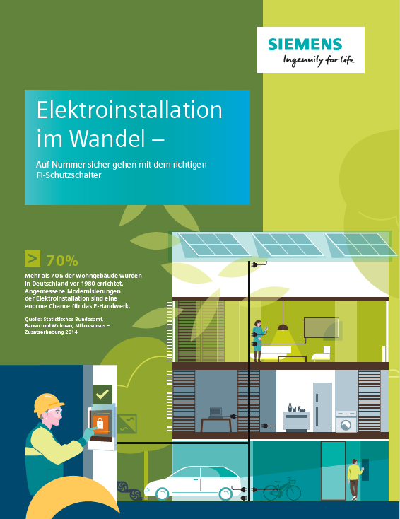 Platz da! Die neuen FI/LS-Schalter 5SV1 von Siemens vereinen erstmals Fehlerstrom- und Überlastschutz in 1 TE