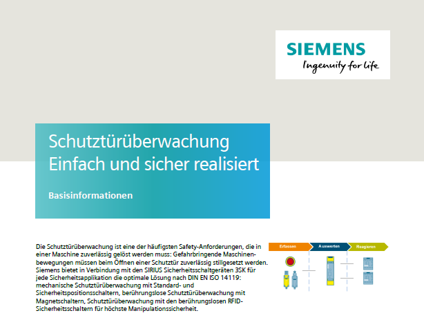 Schutztürüberwachung Einfach und sicher realisiert