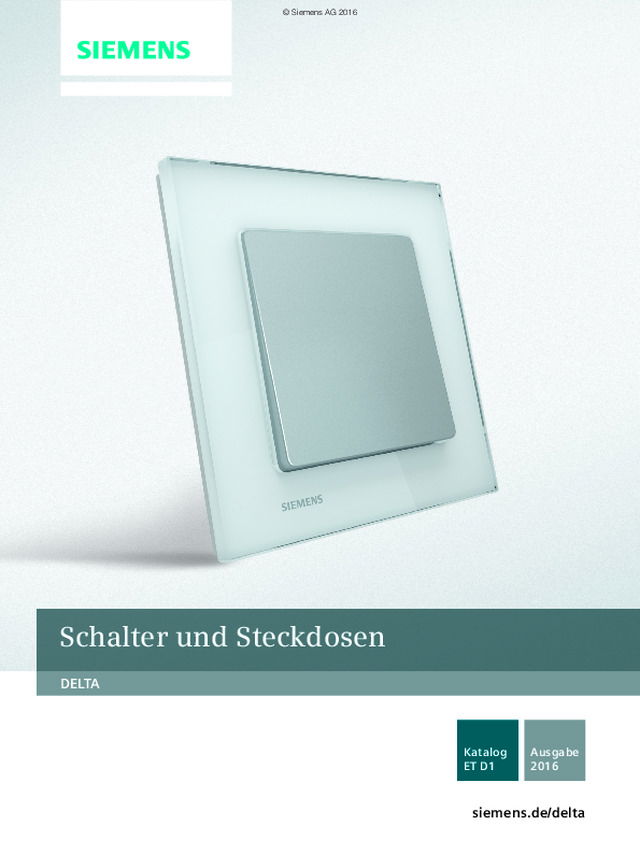 Katalog ET D1 • 2016: DELTA Schalter und Steckdosen