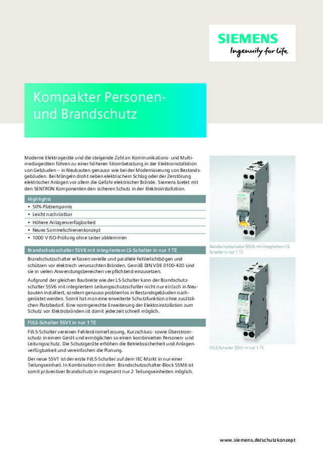 Kompakter Personenund Brandschutz