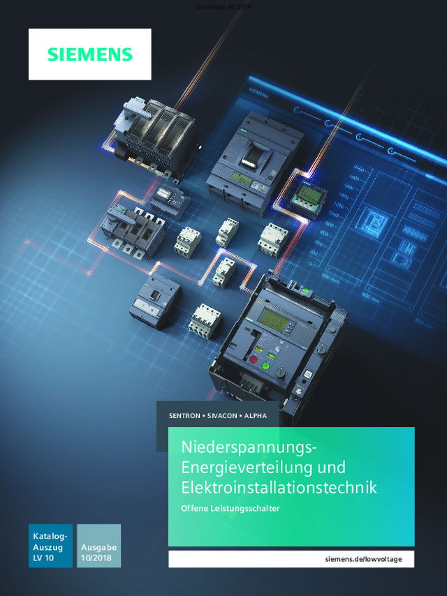 Offene Leistungsschalter Katalog-Auszug LV 10 • 10-2018