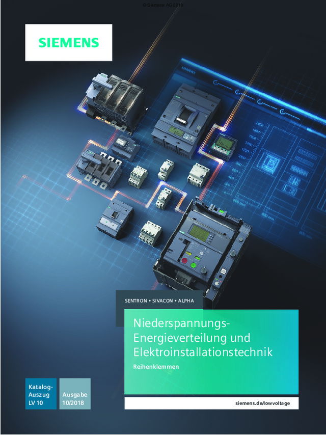 Reihenklemmen Katalog-Auszug LV 10 • 10-2018