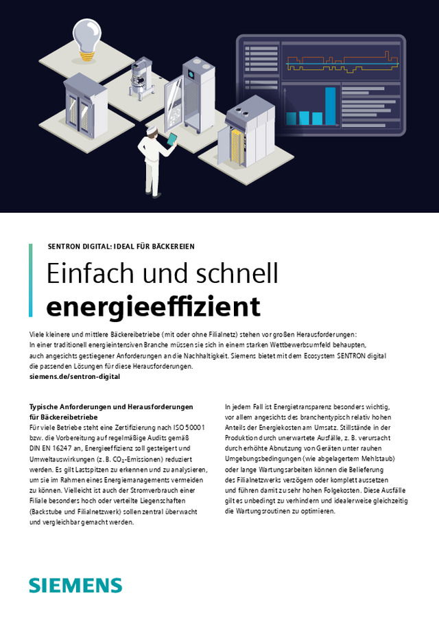 SENTRON DIGITAL: Ideal für Bäckereien