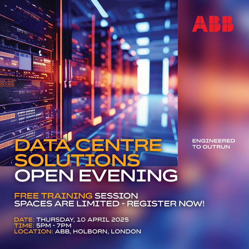 Join ABB at our London Technology Hub for a free Data Centre Solutions training and networking session