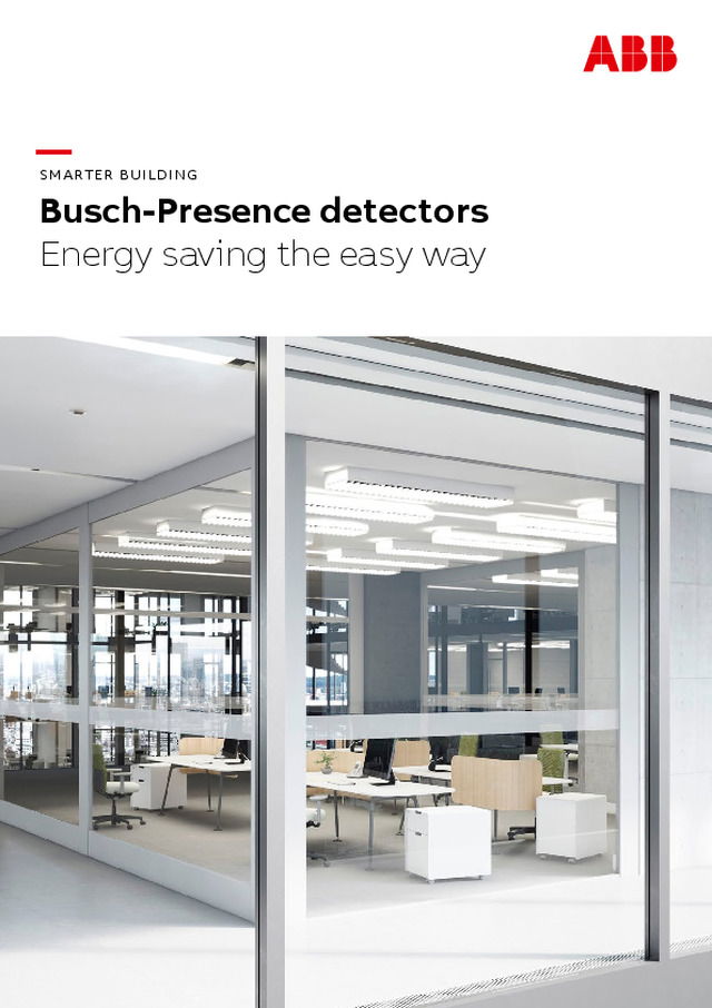 Busch-Presence detectors - Energy saving the easy way